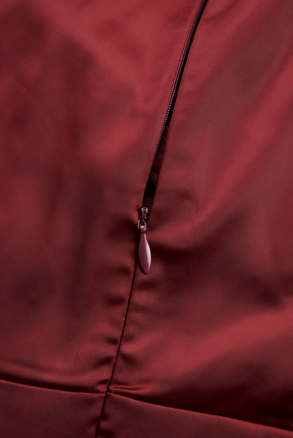 Vintage-inspired Satin Midi Dress With Draped Collar