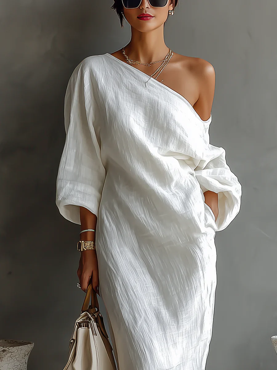 Women's Long-sleeve Sleeveless Dress For Leisure And Vacation