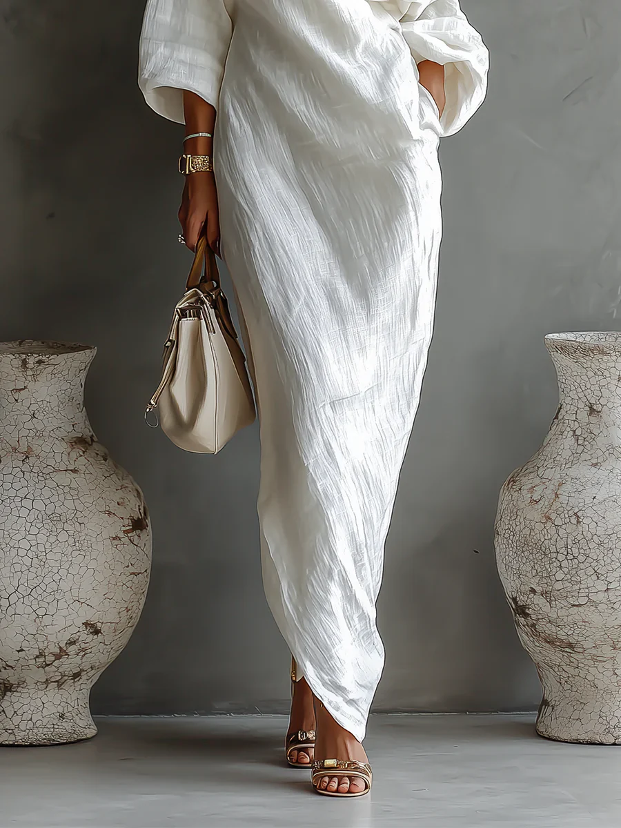 Women's Long-sleeve Sleeveless Dress For Leisure And Vacation
