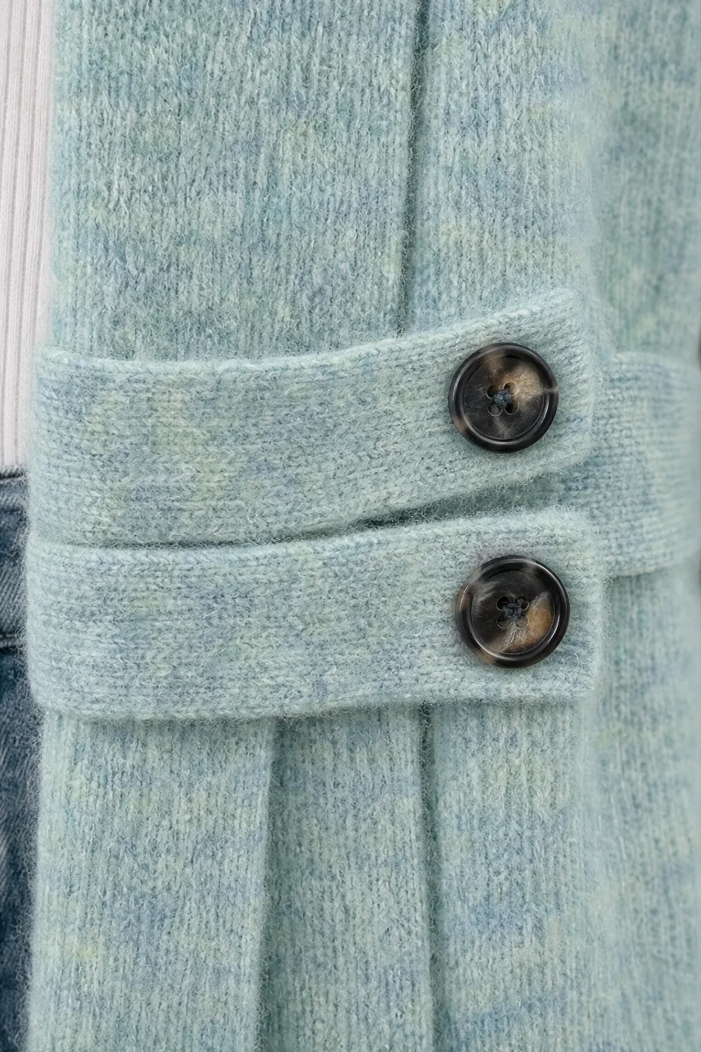 Retro Double-breasted Decorative Mid-length Cardigan