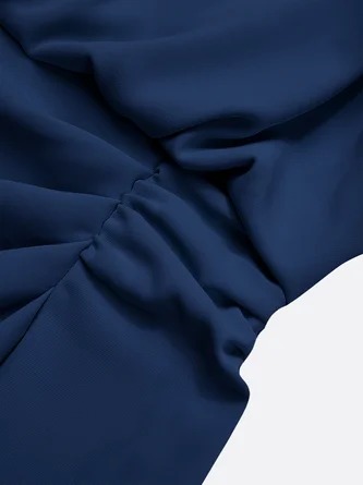 Retro Solid Color Elegant Slim-fit Dress