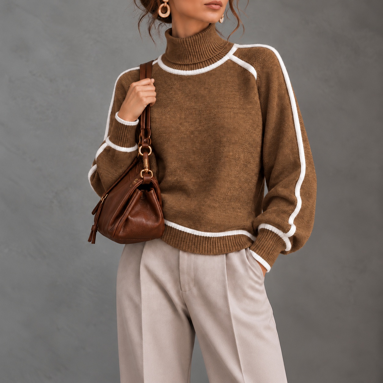 Elegant Turtleneck Pullover Sweater