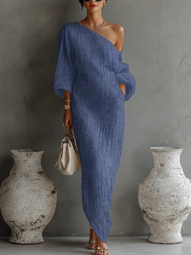 Women's Long-sleeve Sleeveless Dress For Leisure And Vacation