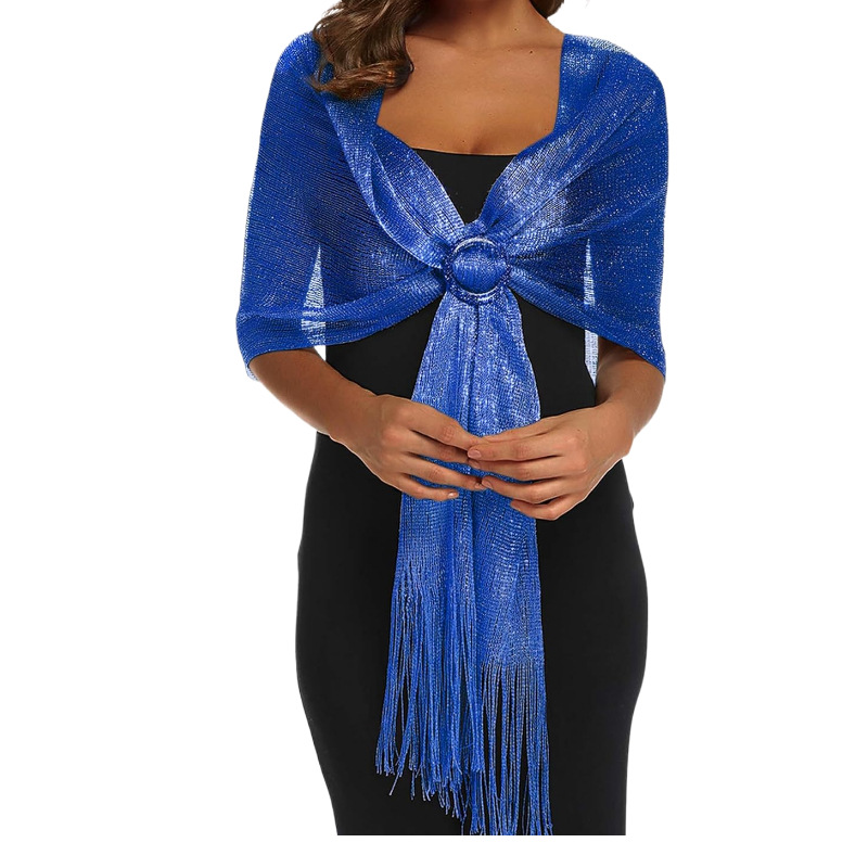 Sparkly Buckled Tassel Shawls