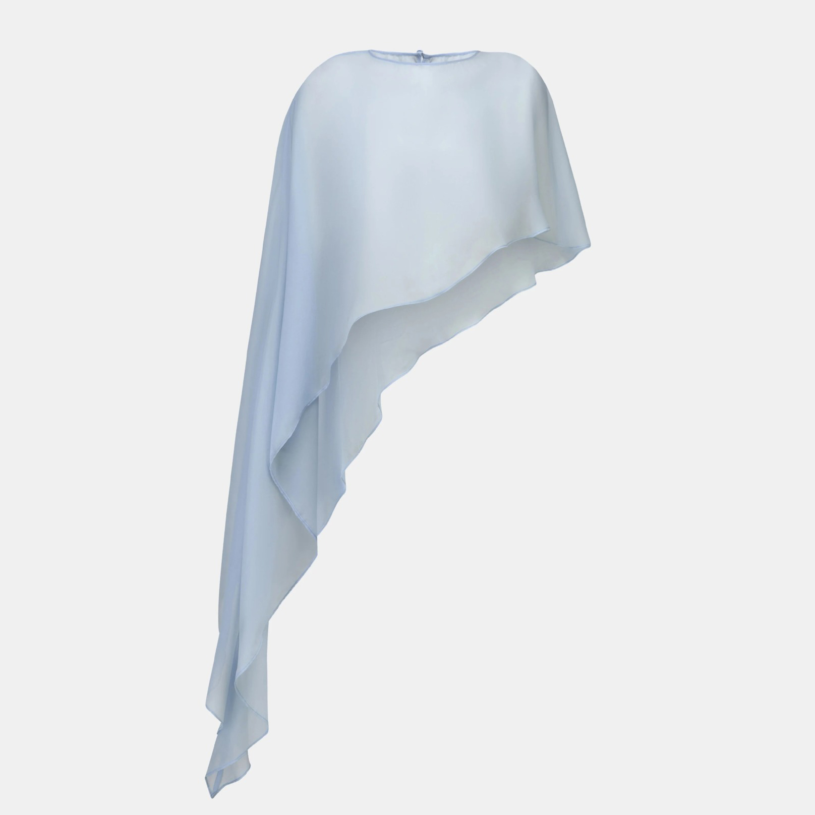 Elegant Evening Gown Party Wedding Asymmetrical Cape