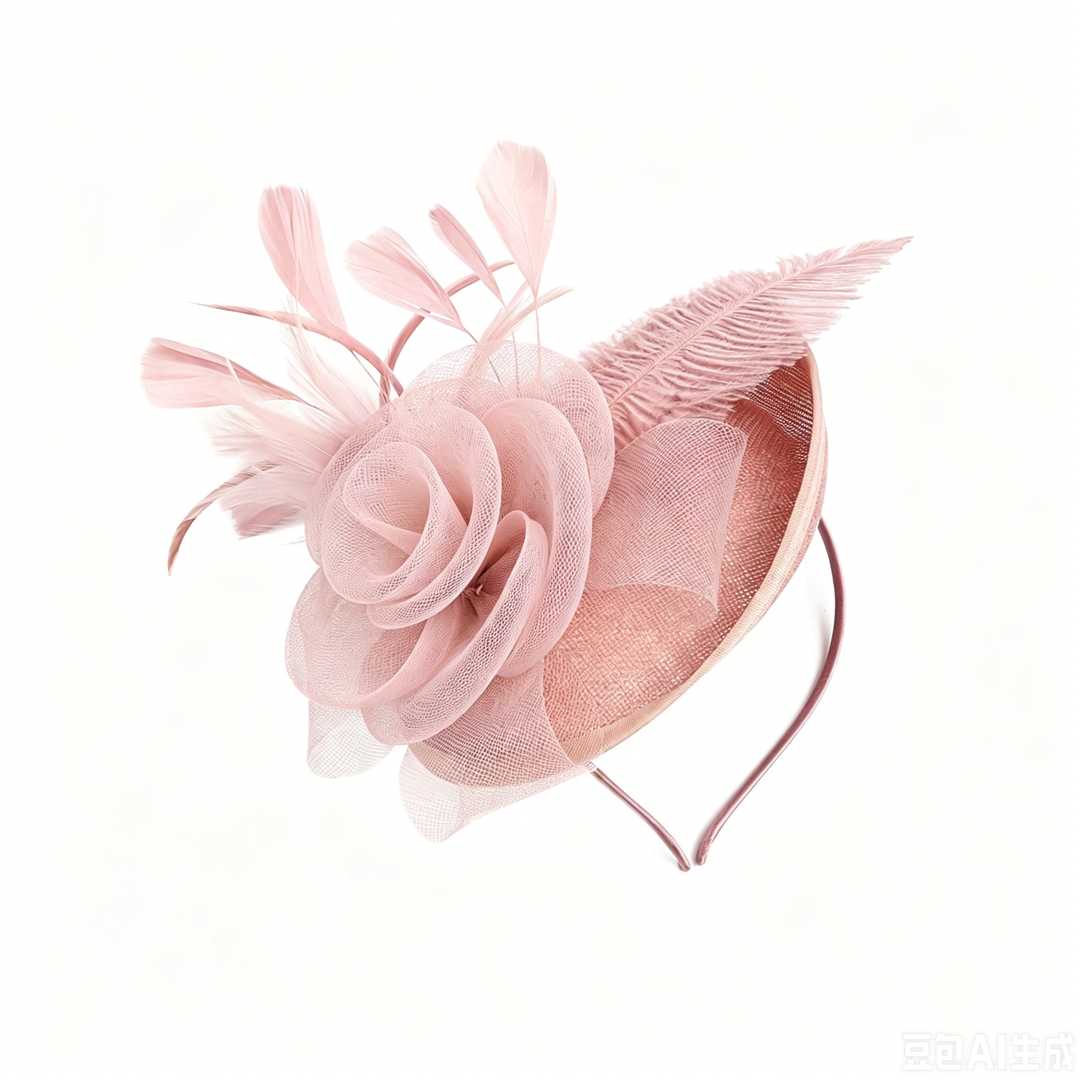 French Retro Mesh Floral Woolen Hatm