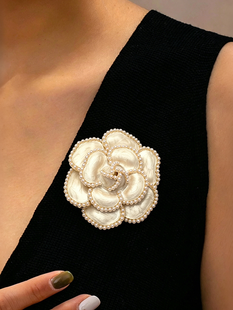 Pearl Camellia Corsage Brooch