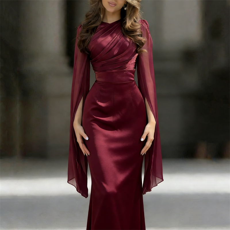 Classy Godness Flowy Satin Maxi Dress