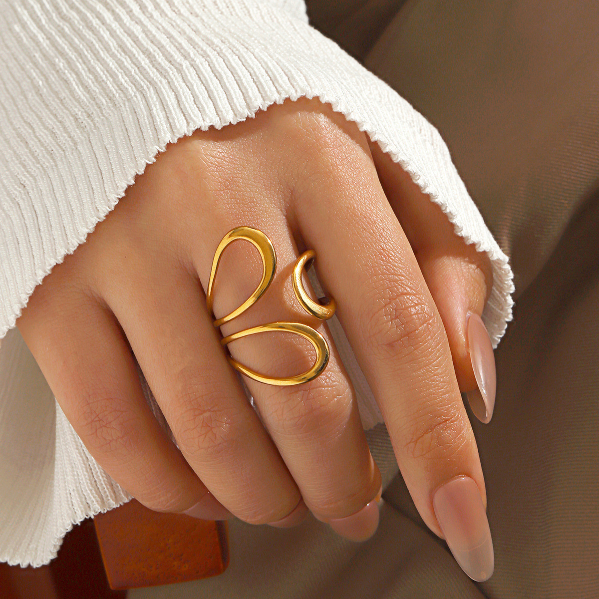 1pcs/set Elegant Color Won't Fade When Opened Ring