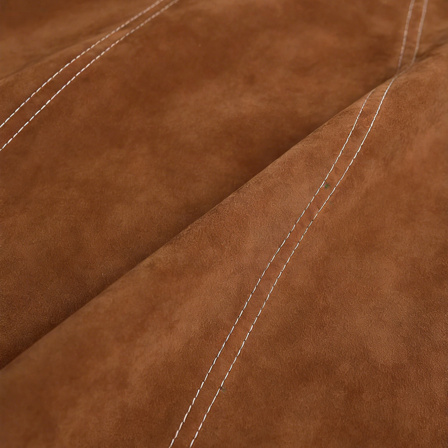 Vintage Suede Zip Waist Tie Midi Dress