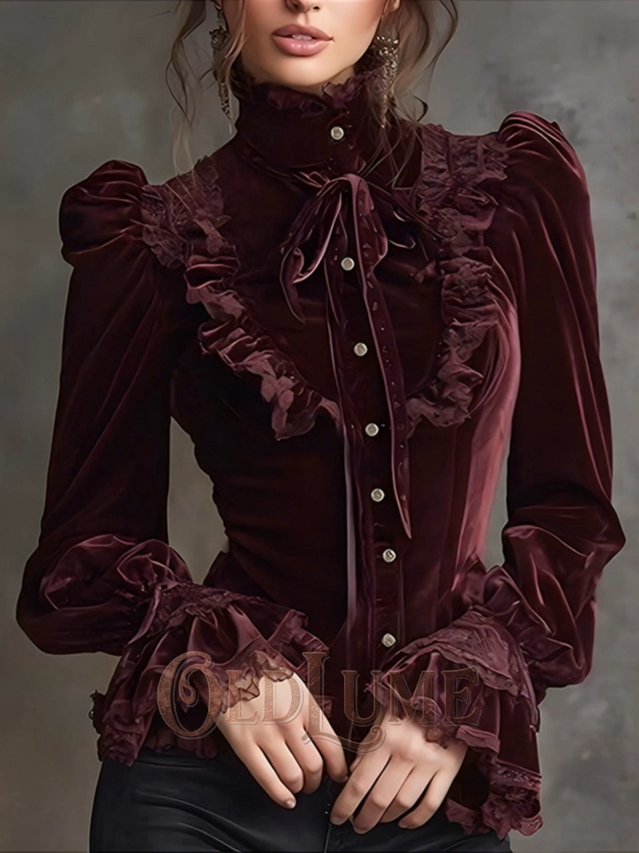 Gothic Loose Dress Velvet Retro Long Sleeved Shirt