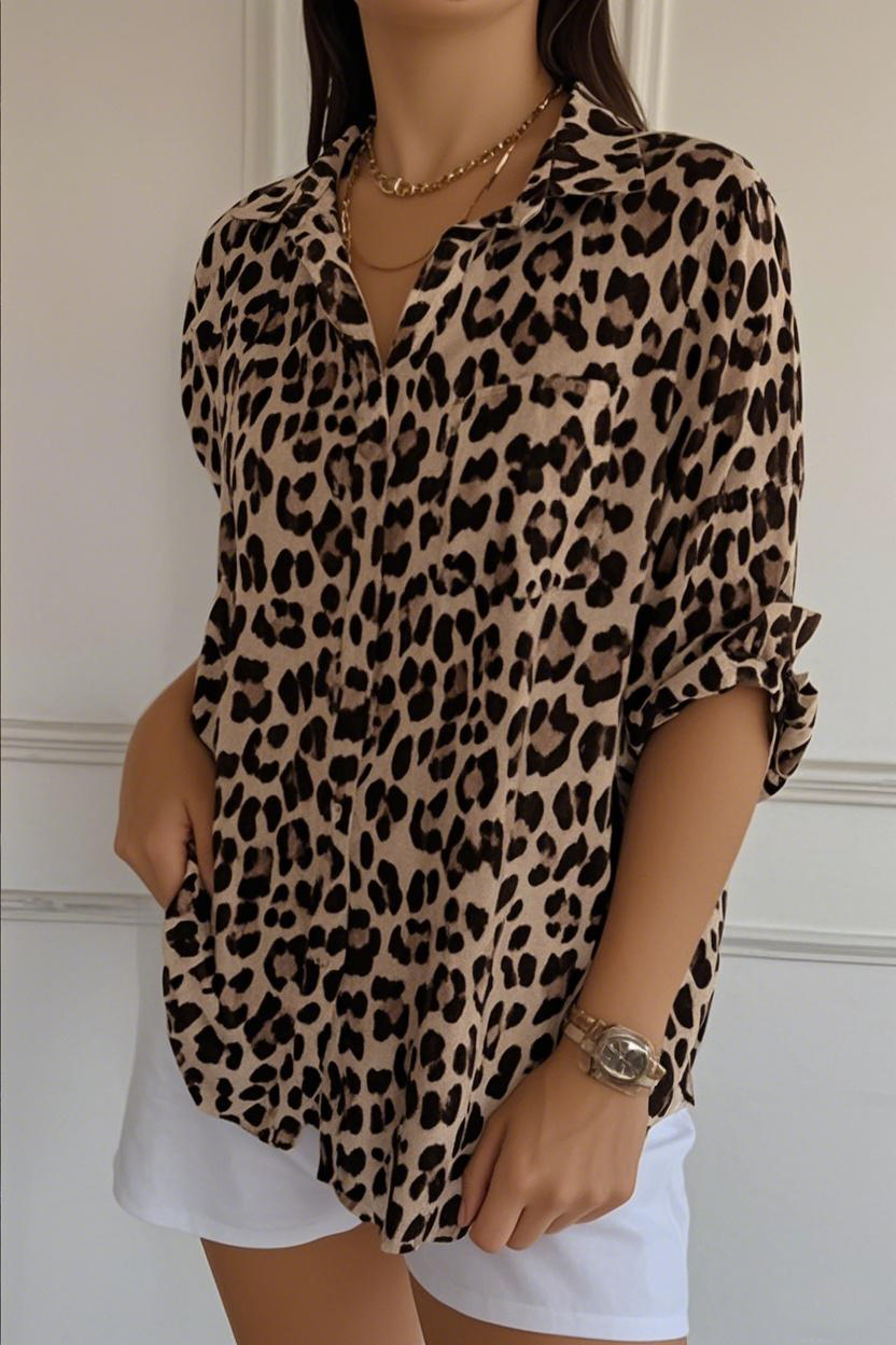 Women's Casual Leopard Print Tops