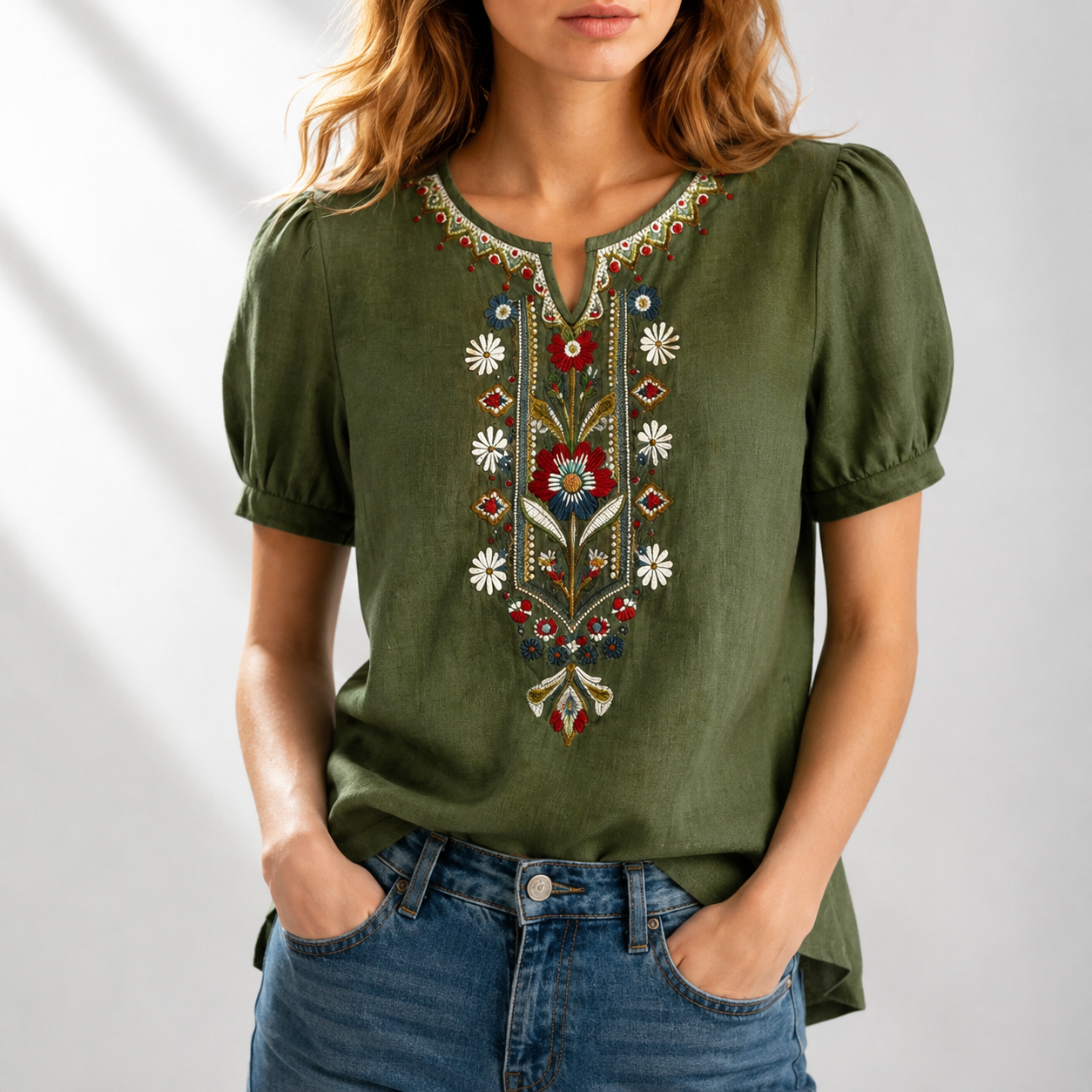 CLEARANCE SALE🔥 Floral Embroidered Blouse