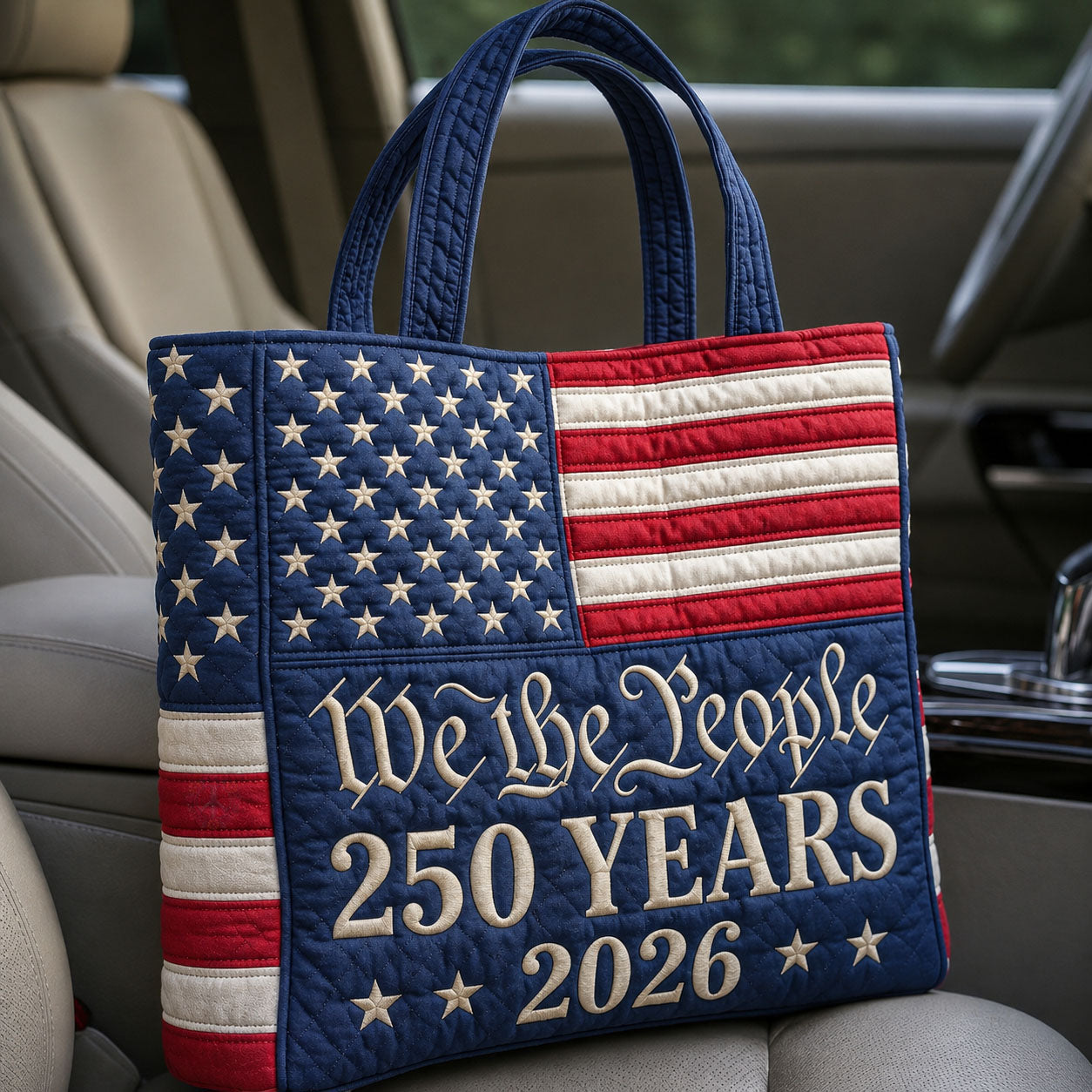 Classic Americana Quilted Tote Bag GFTOHNL61