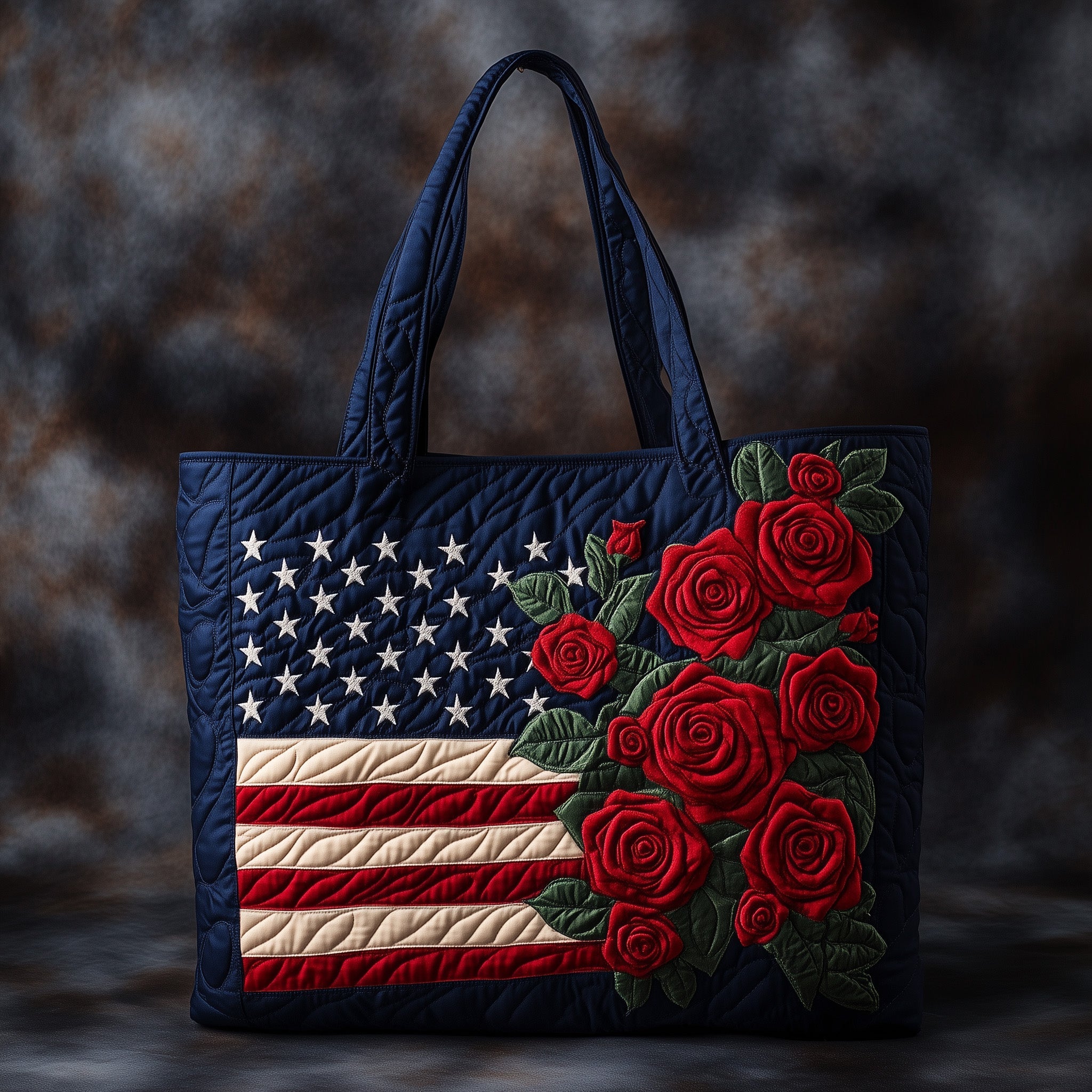 Stars and Petals Forever Quilted Tote Bag GFTOTL3775
