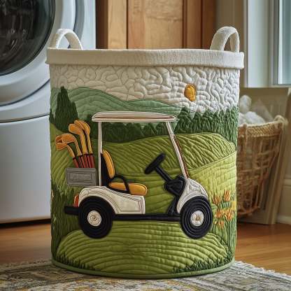 Fairway Dreams Quilted Laundry Basket GFTOTP11132