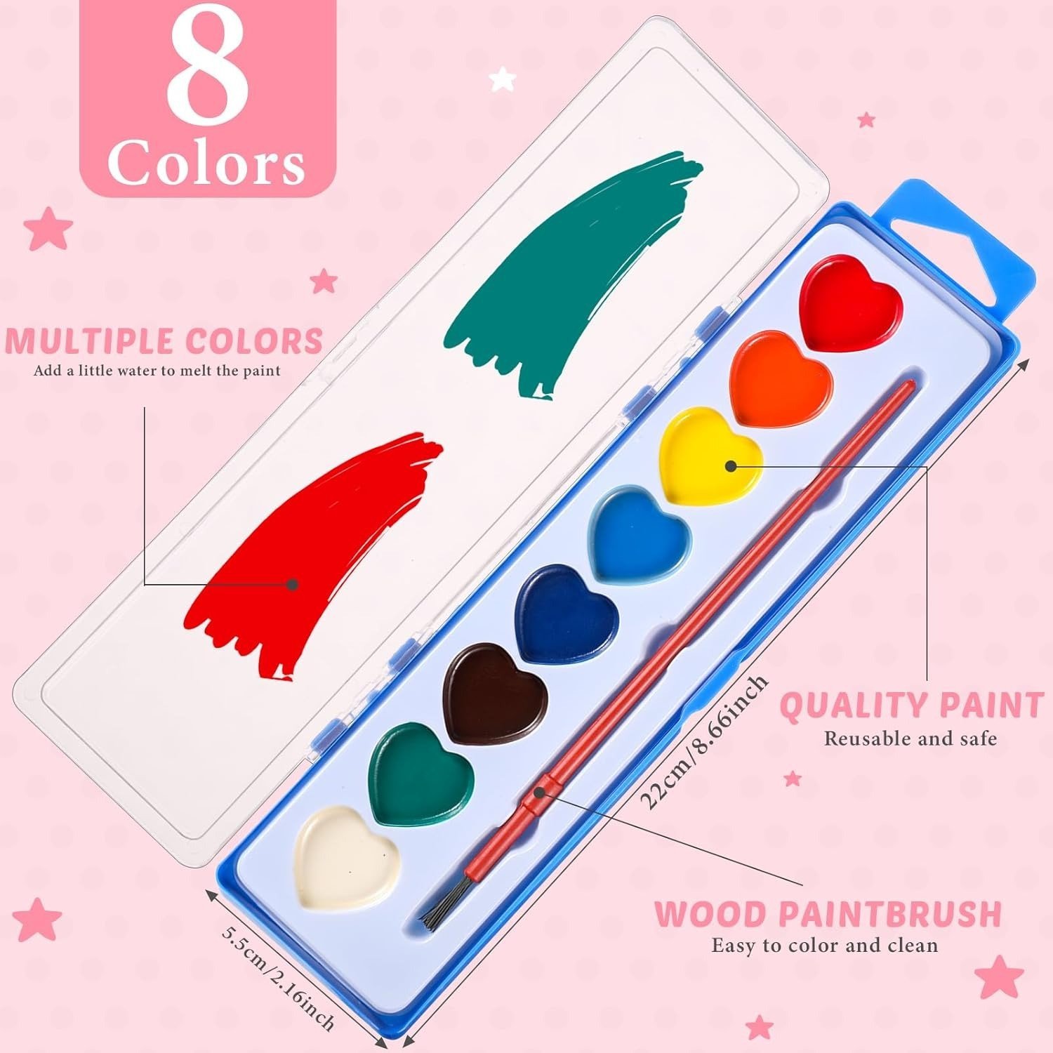 💖🎨Mini Watercolor Paint Set for Valentine's Day | Romantic Art Gift
