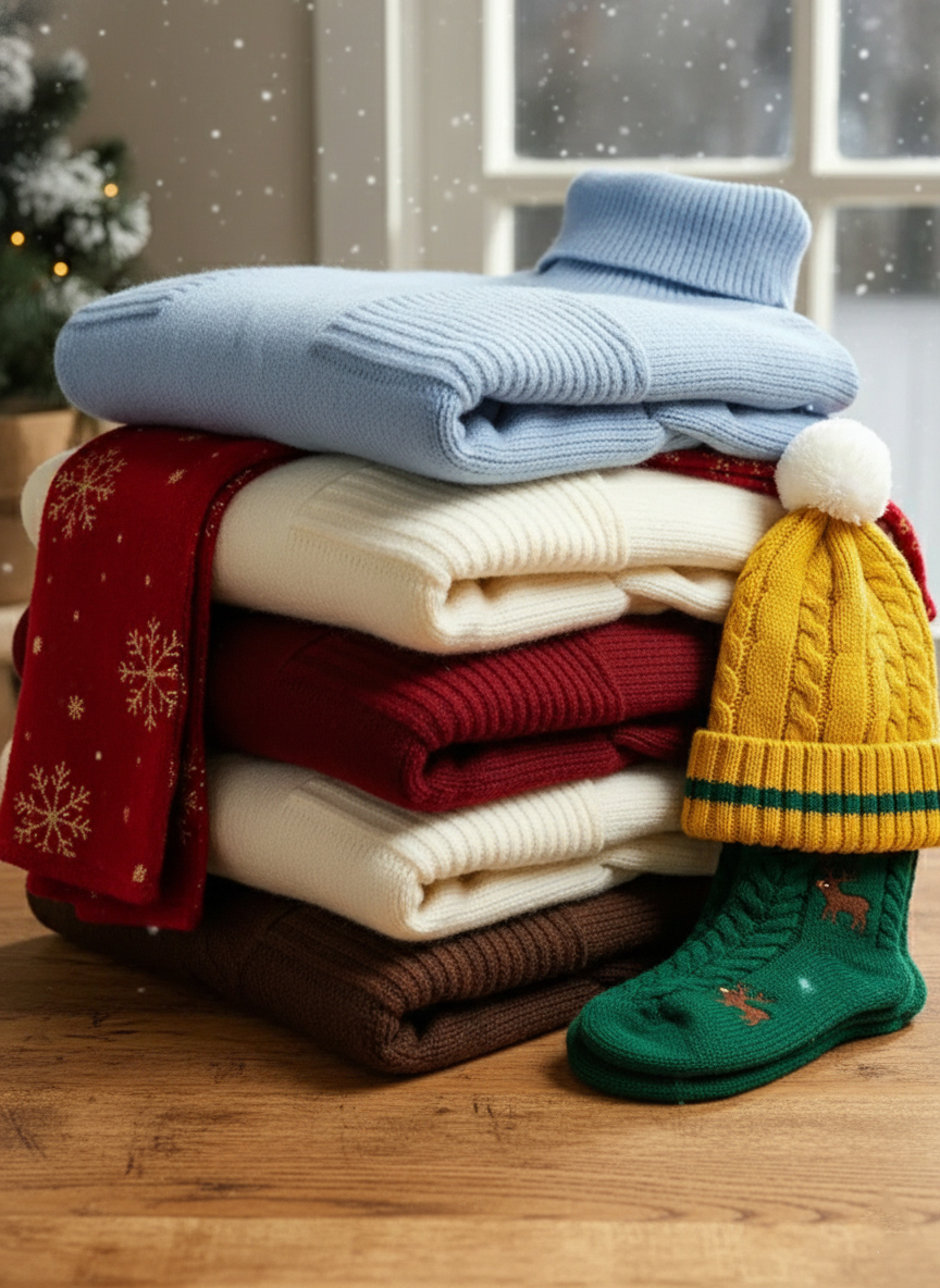 ?? New Arrivals?? Women's Solid Color High-Neck Long-Sleeve Casual Loose Knit Dress