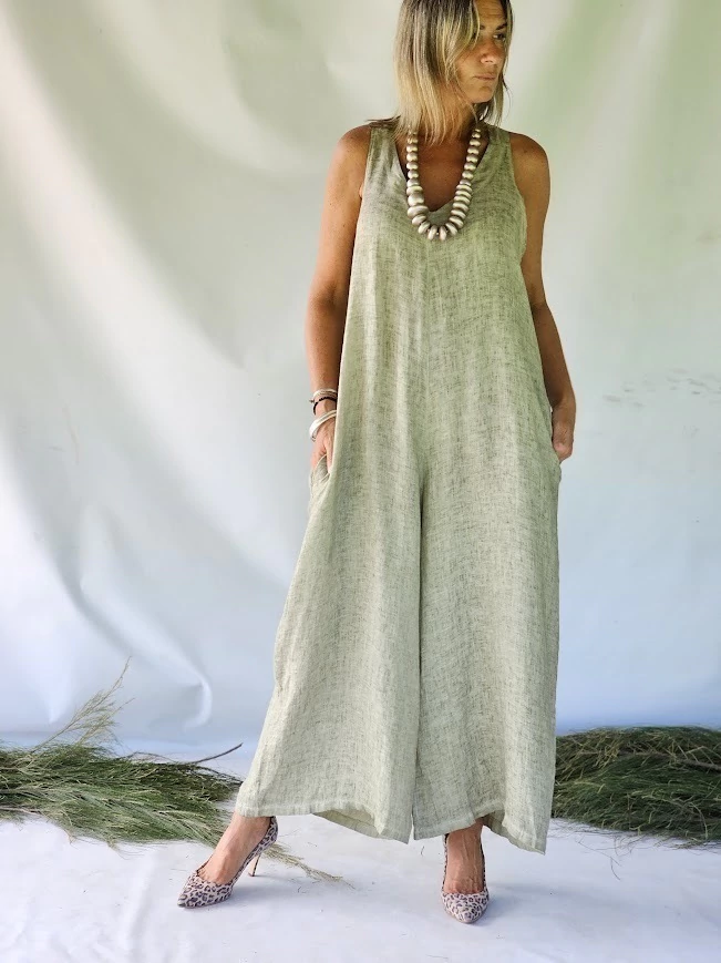 Cotton and Linen Jumpsuit