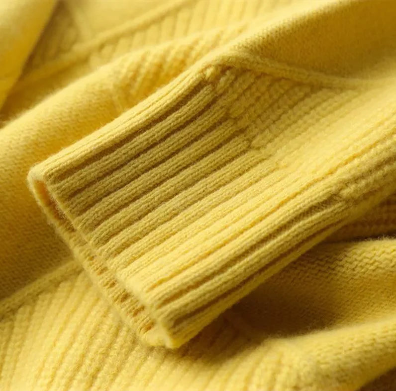 CASHMERE TURTLENECK SWEATER CARDIGAN