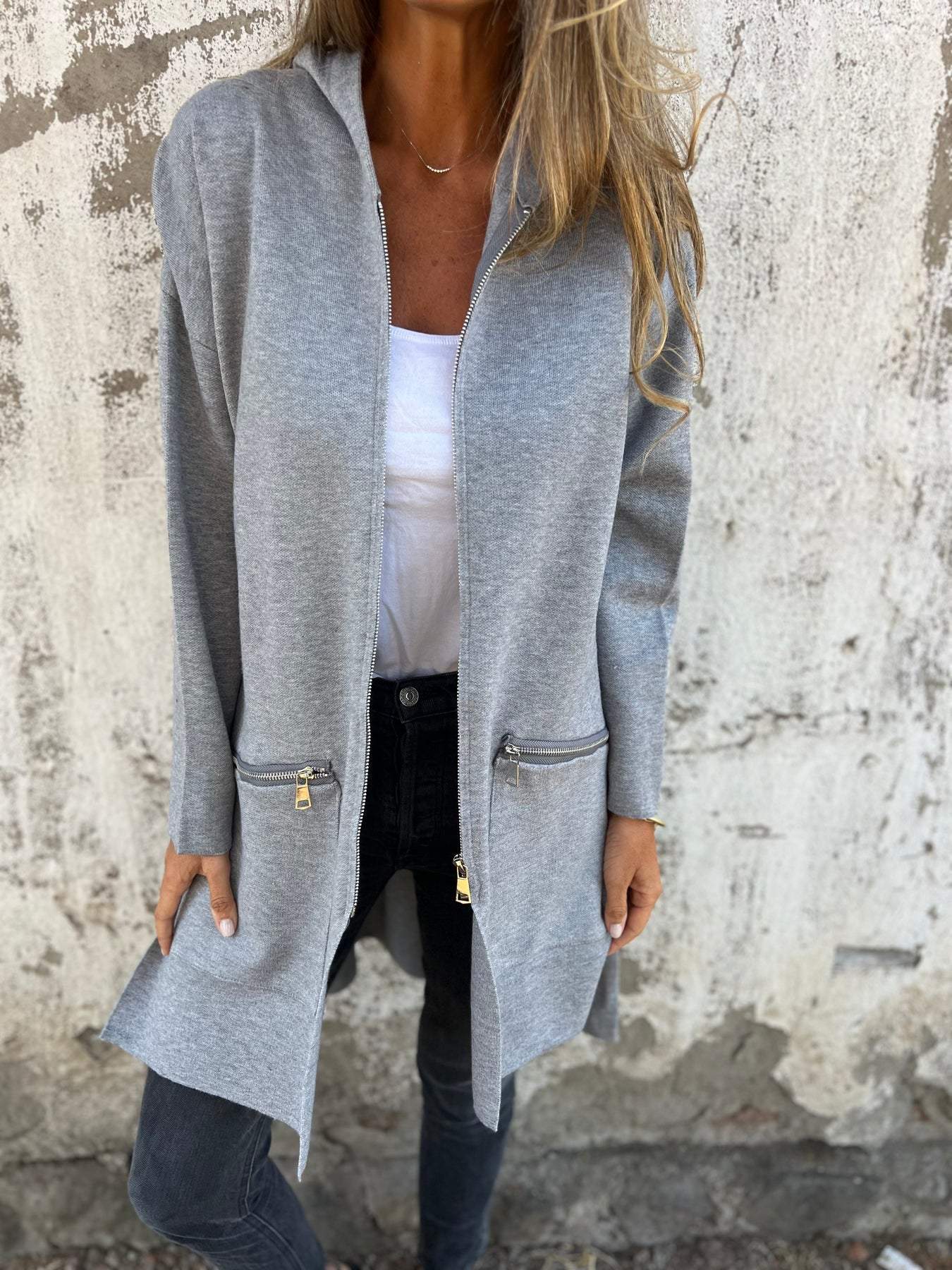 CLEARANCE SALE?? Zipper Long Sleeve Hooded Jacket