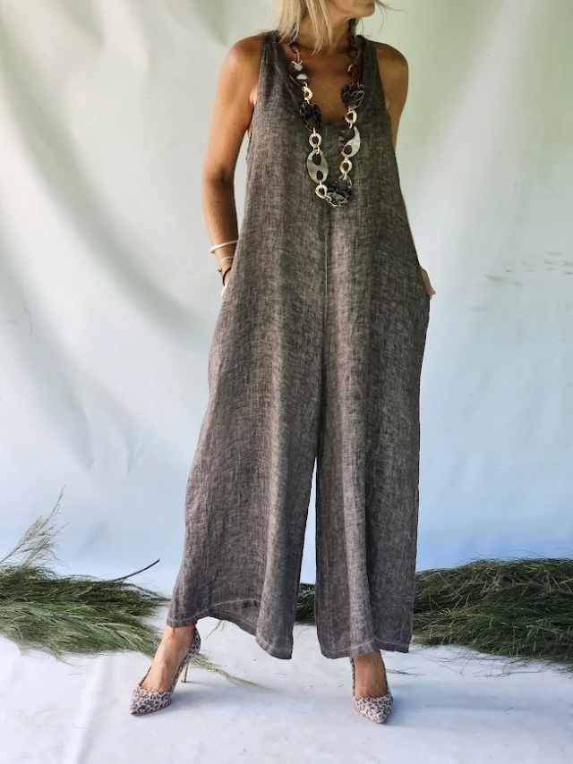 Cotton and Linen Jumpsuit