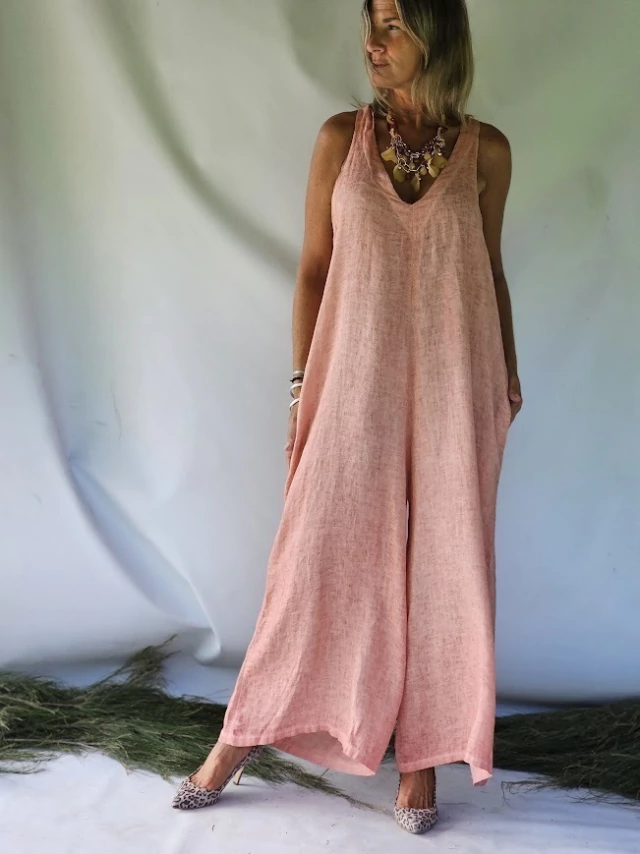 Cotton and Linen Jumpsuit
