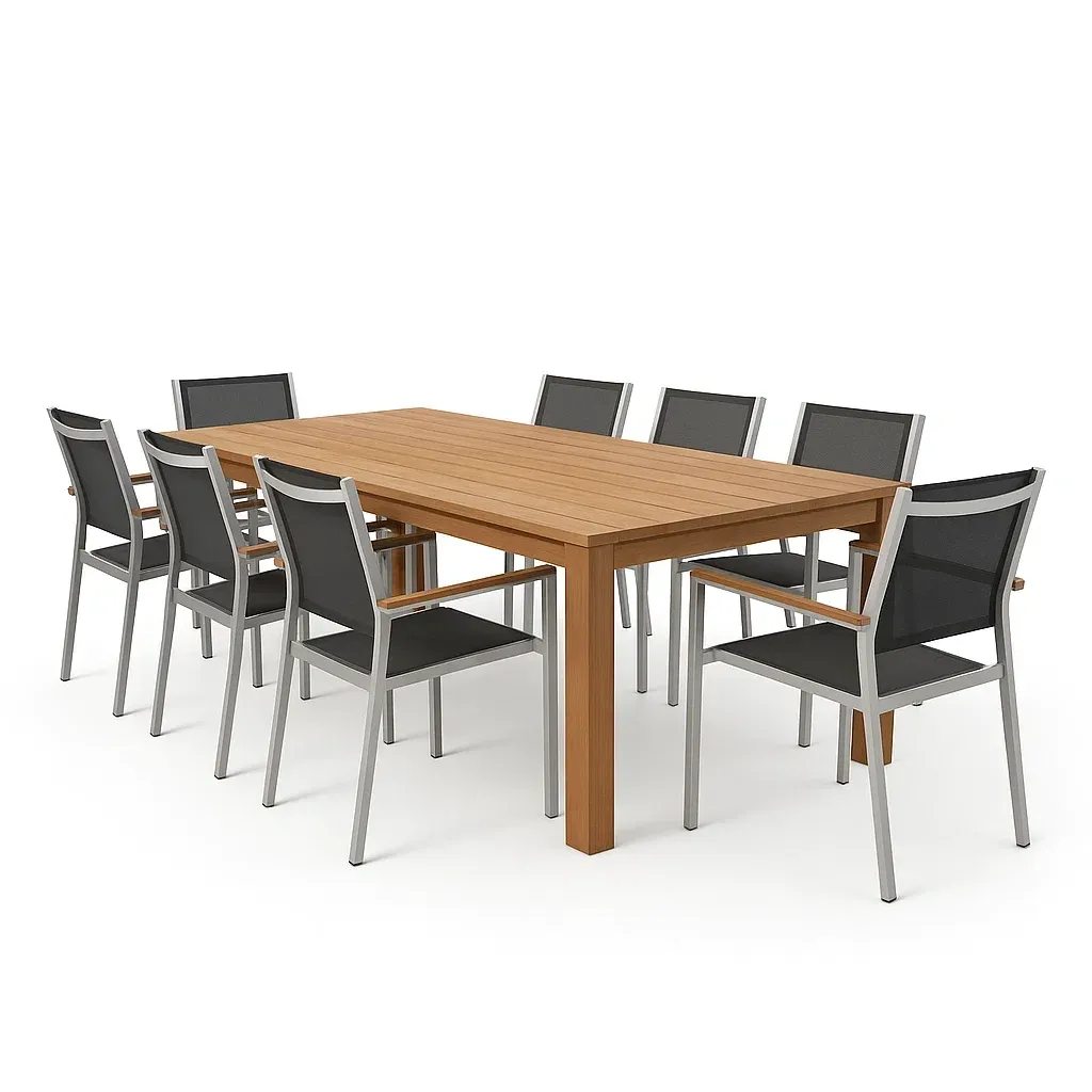 Arredi da pranzo per terrazza,Set tavolo e sedie da pranzo da terrazza - Vivafurnish