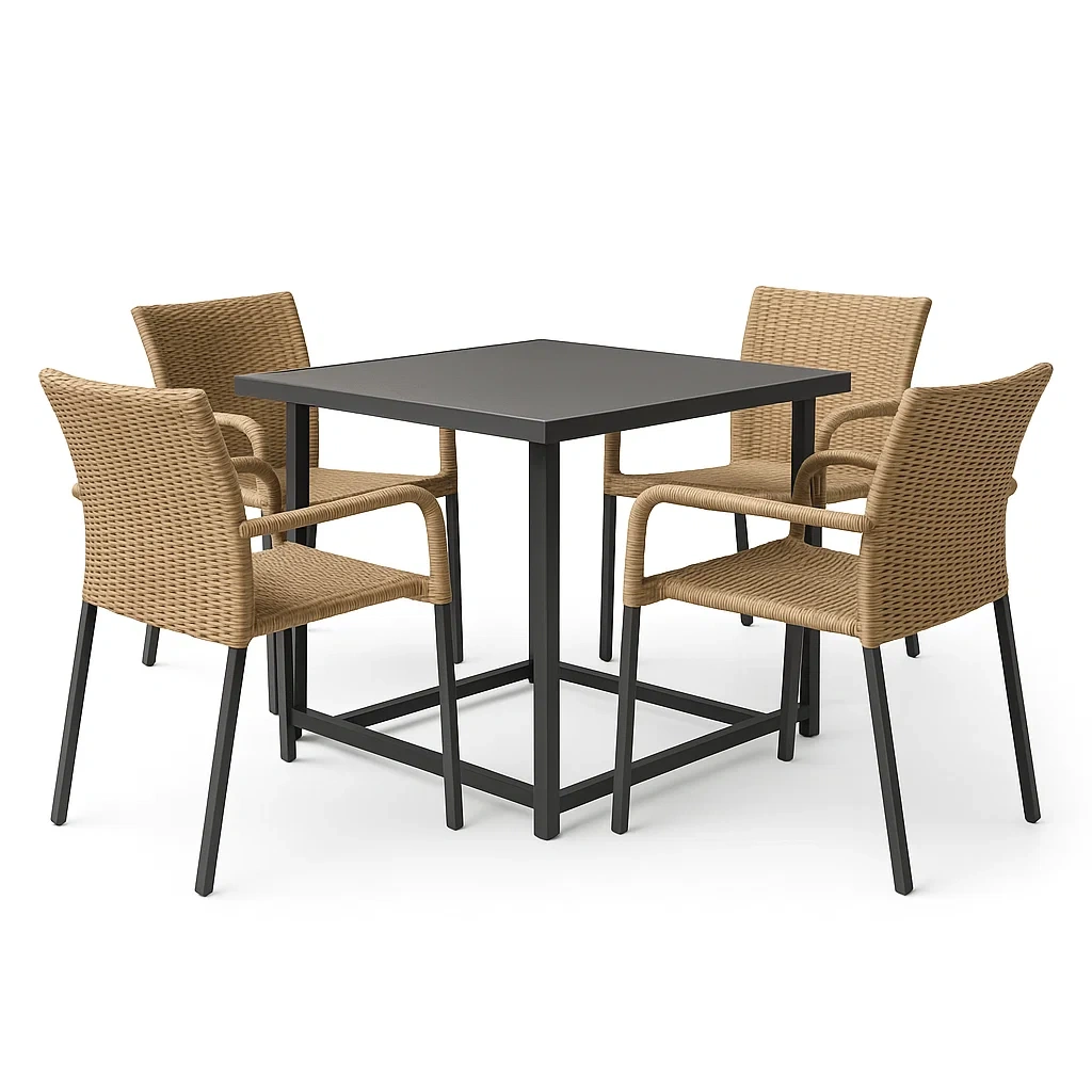 Arredi da pranzo per terrazza,Set tavolo e sedie da pranzo da terrazza - Vivafurnish