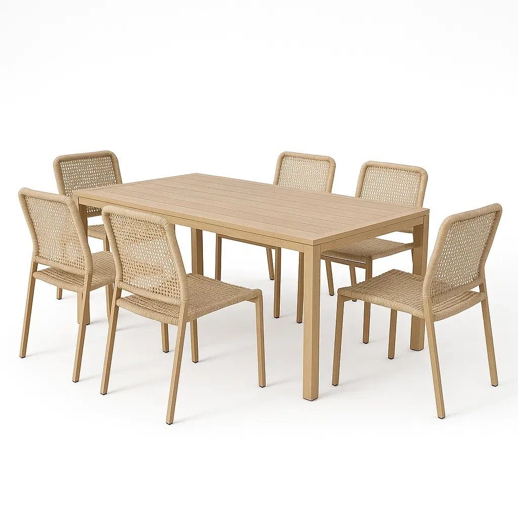 Arredi da pranzo per terrazza,Set tavolo e sedie da pranzo da terrazza - Vivafurnish