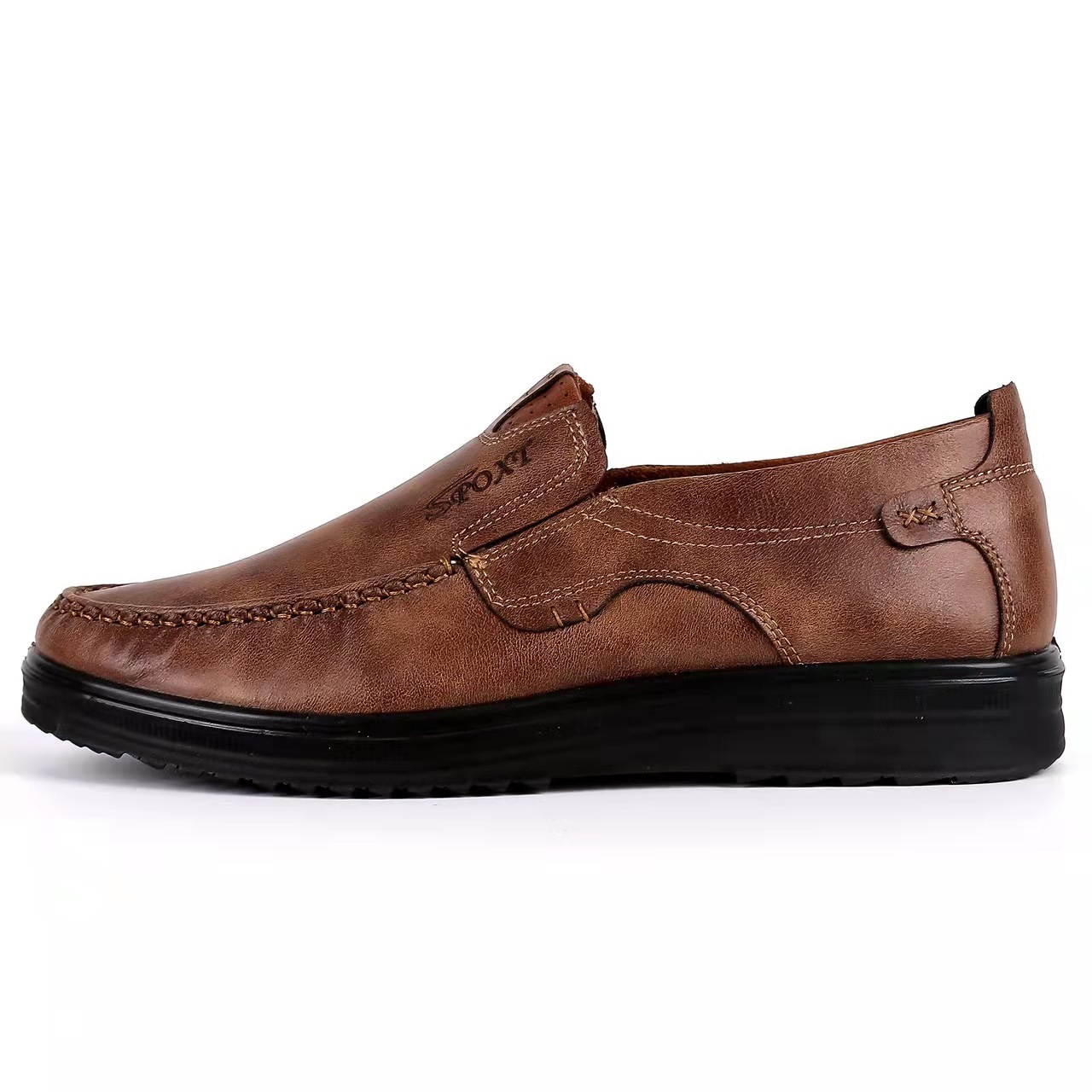 Mens Soft Insole Casual Comfortable Leather Slip On Loafers