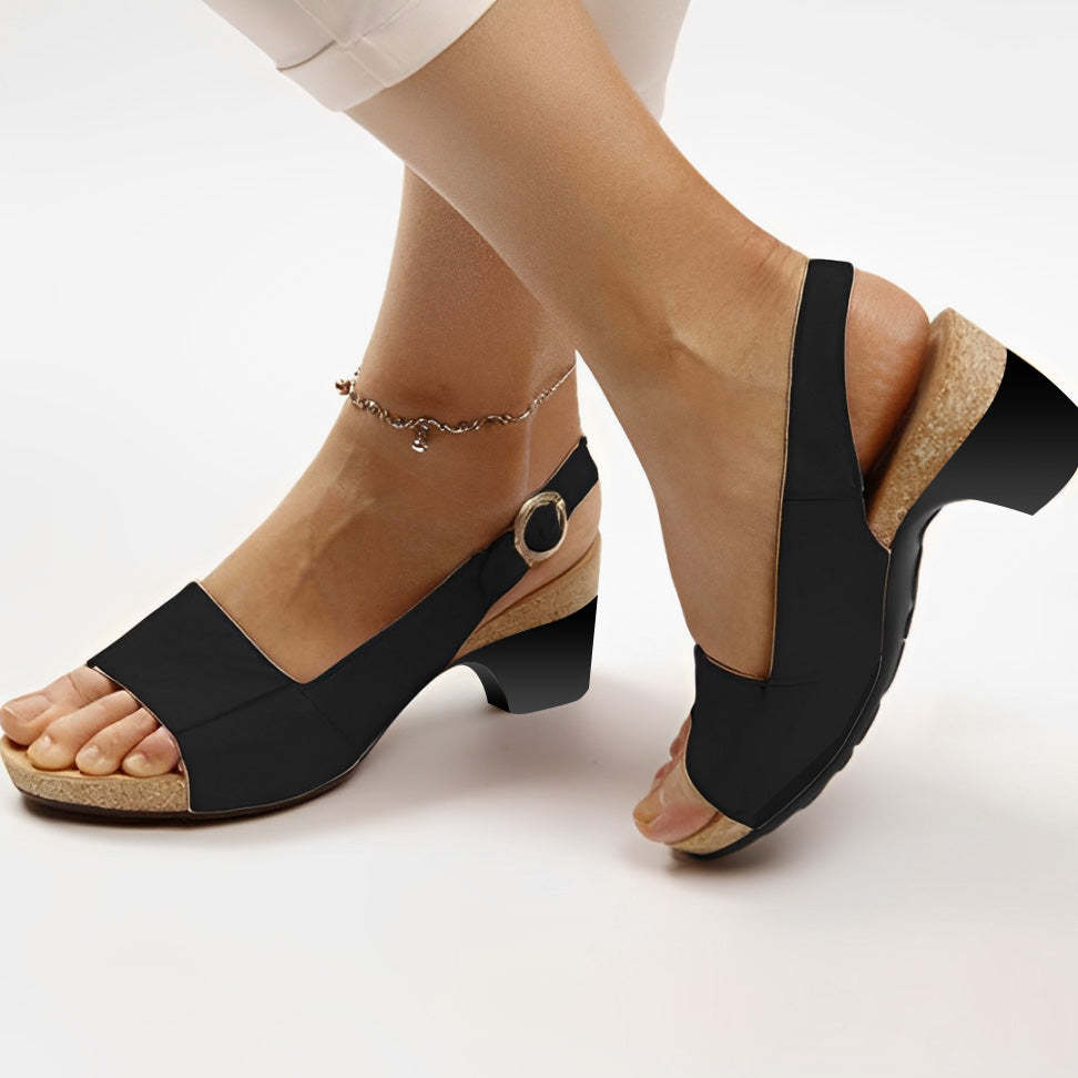 Orthopedic Women Sandals (Top Grain Leather) Breathable Arch Support W
