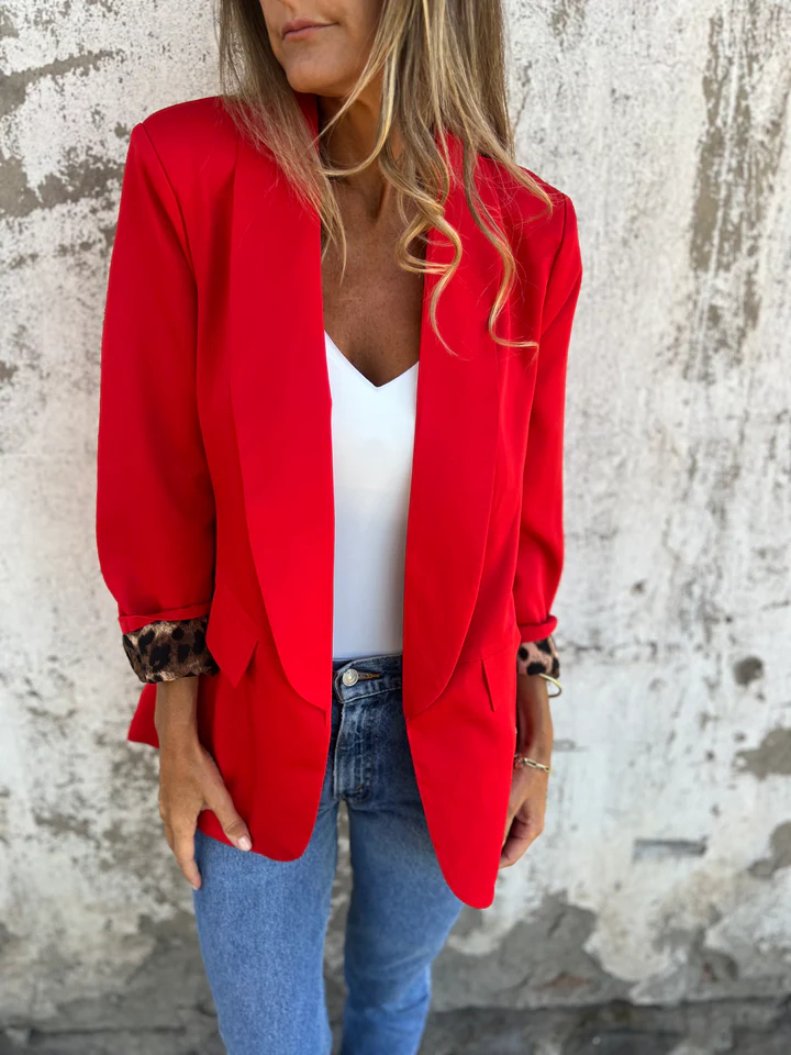 CLEARANCE SALE🔥Leopard Lined Blazer