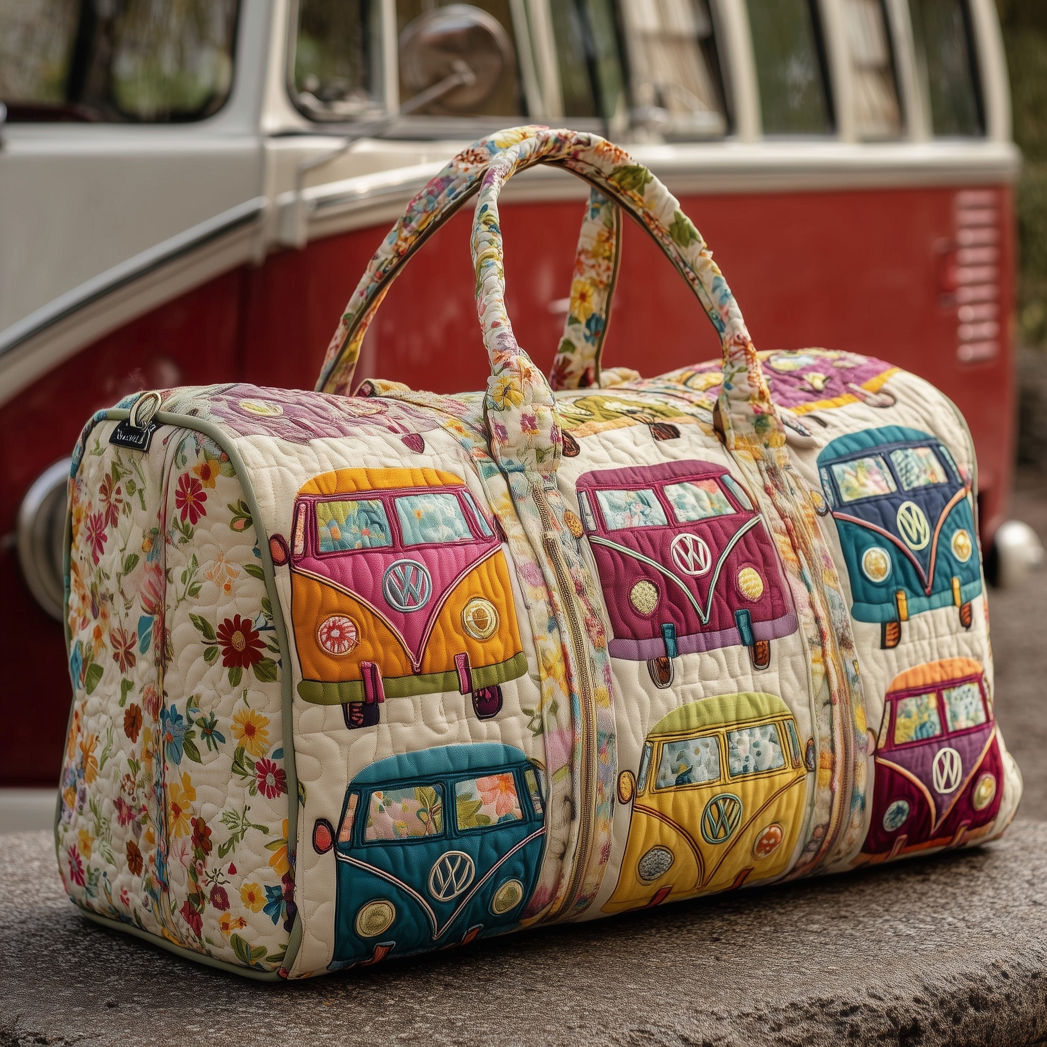 Vintage-Inspired Camper Quilted Duffle Bag GFTOMA3997
