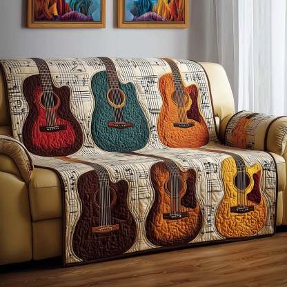 Acoustic Guitar Quilted Sofa Cover GFTONT4944