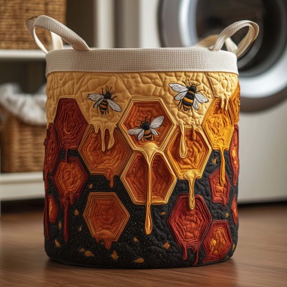 Dripping Honey Quilted Laundry Basket GFTOQM1826