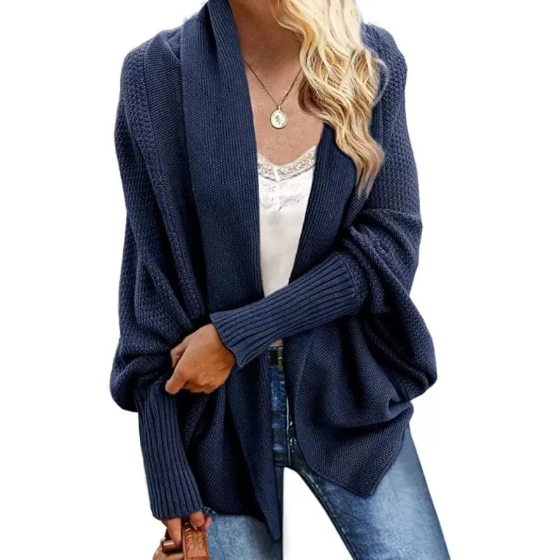 Women's Batwing Cable Knitted Slouchy Oversized Cardigan Sweater