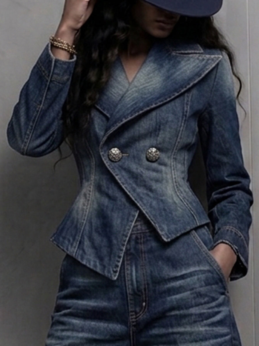 🤲LAST DAY SAVE 49%🔥 Figure-Flattering Denim 2-Piece Set