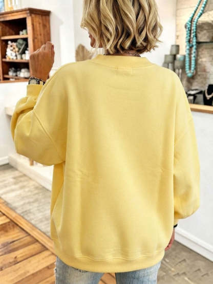 Cozy Cuffs V-neckline Oversized Sweatshirt