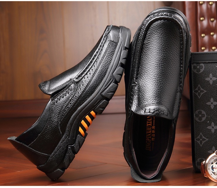 🔥On This Week Sale 48% OFF🔥 Men's Cow Leather Waterproof Comfy Non Slip Soft Slip On Casual Shoes