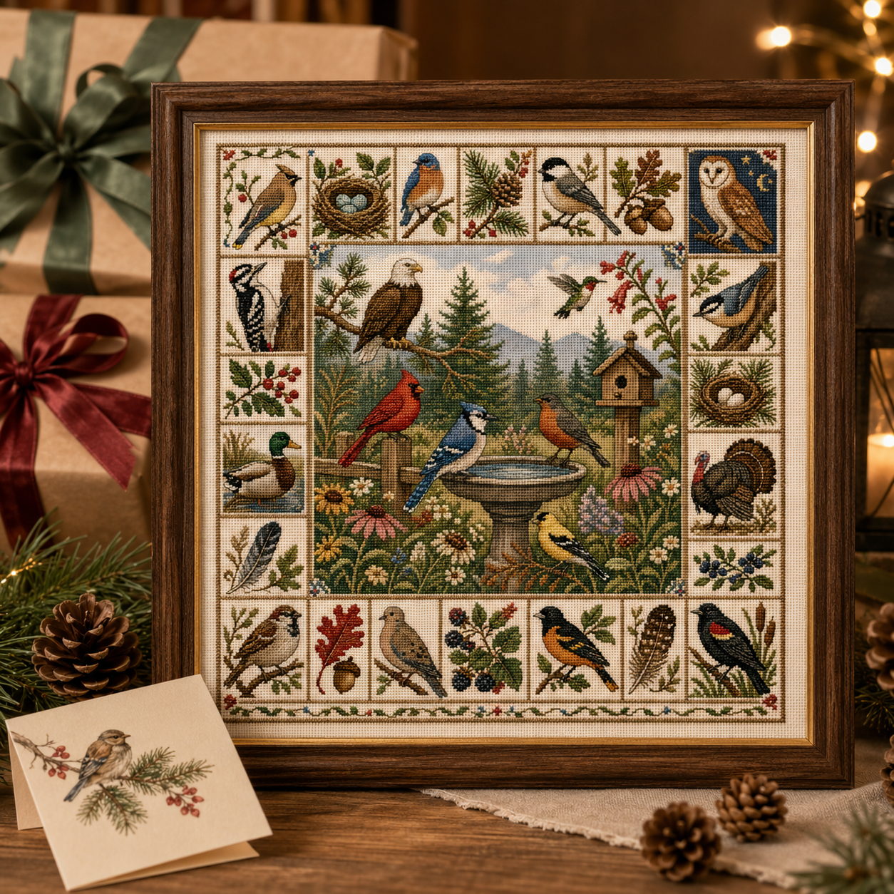 🐦 Birds of America Cross Stitch Kit