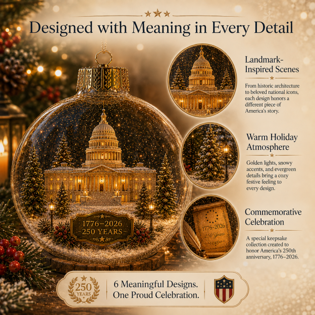 🎄 250th Anniversary of America x Christmas Ornament