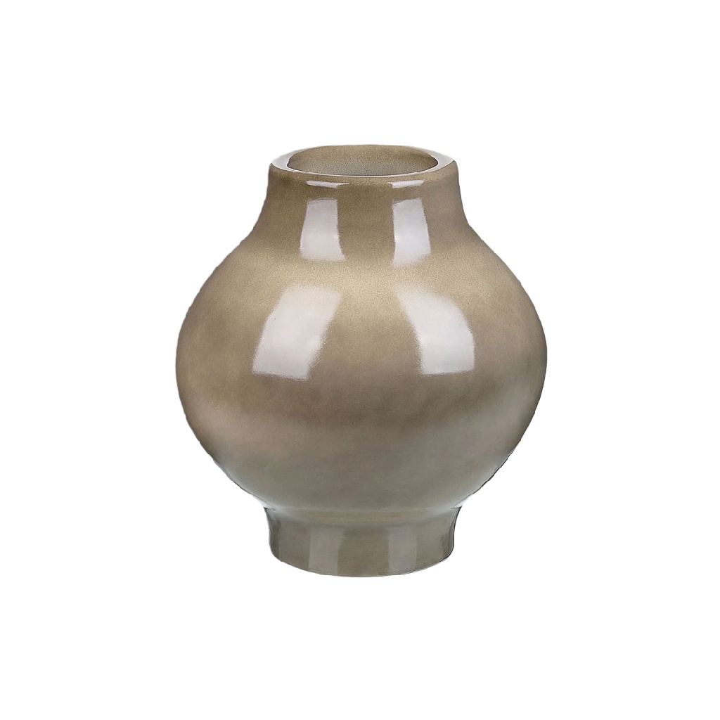 Klassieke Bolvormige Taupe Vaas-mollydinelli.shop