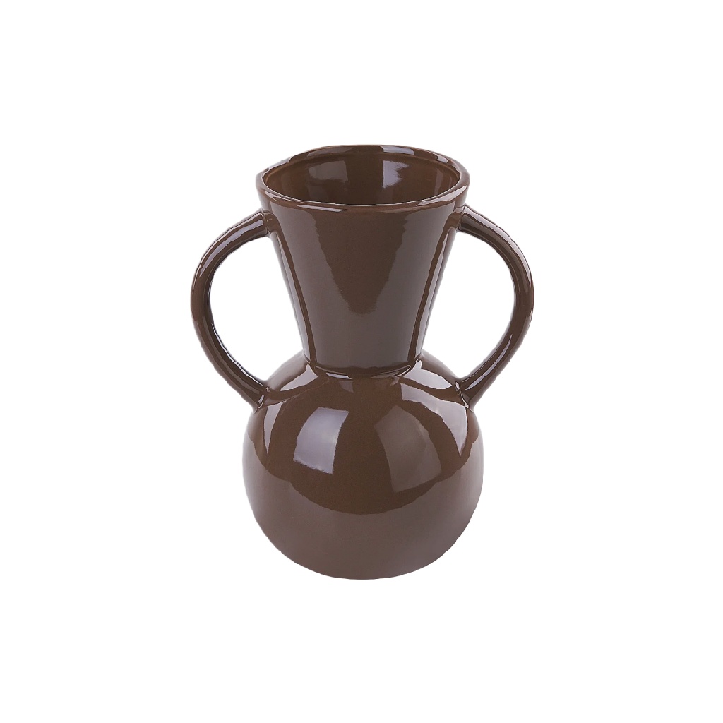 Chocoladebruine Amfora Vaas-mollydinelli.shop