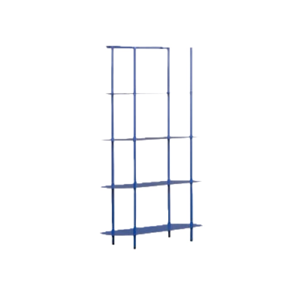 étagère de rangement en acier 4 niveaux, bleu, à assembler-LiLLianhowe.shop