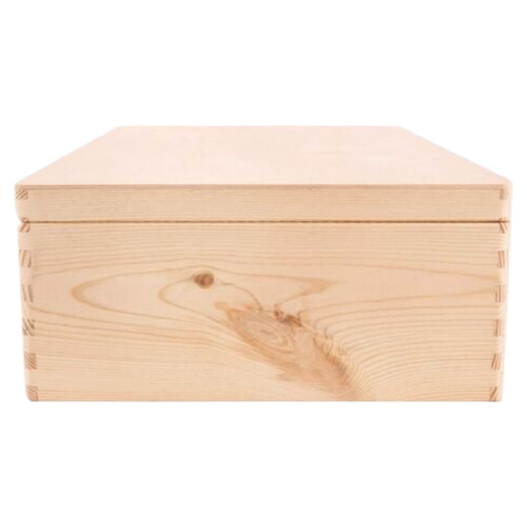 Platte Grenenhouten Opbergdoos met Deksel-mollydinelli.shop