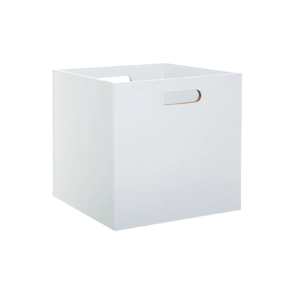 Panier de rangement en carton blanc avec poignées-williammila.shop
