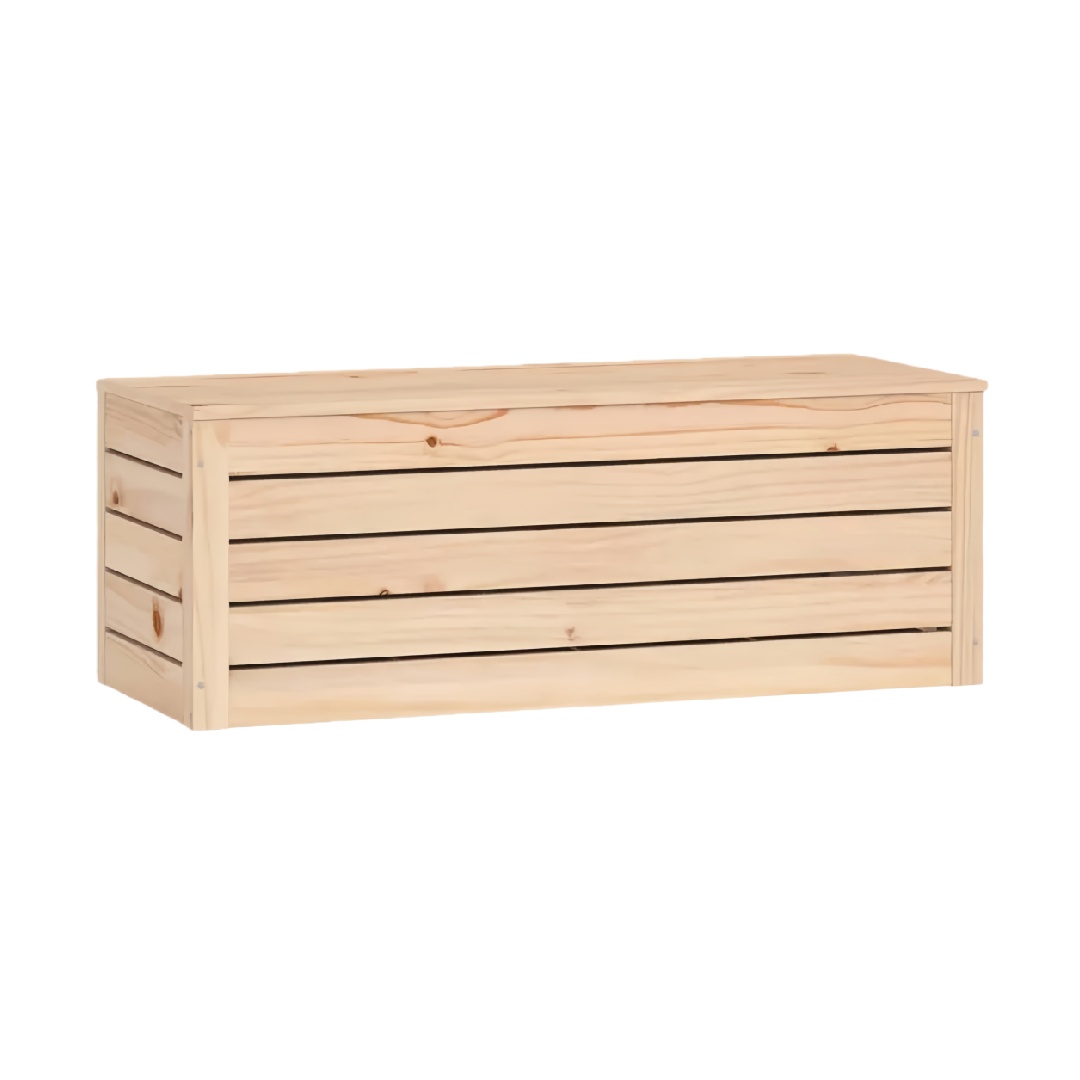 Solid Wood Storage Bench Trunk, Natural Pine Finish-lqhardware.com