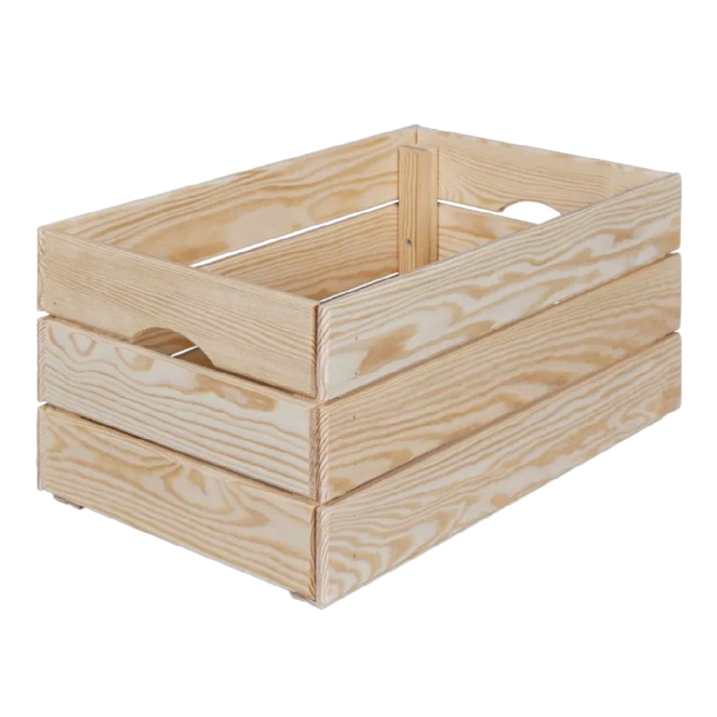 Open Houten Opbergkrat met Handgrepen-mollyconley.shop