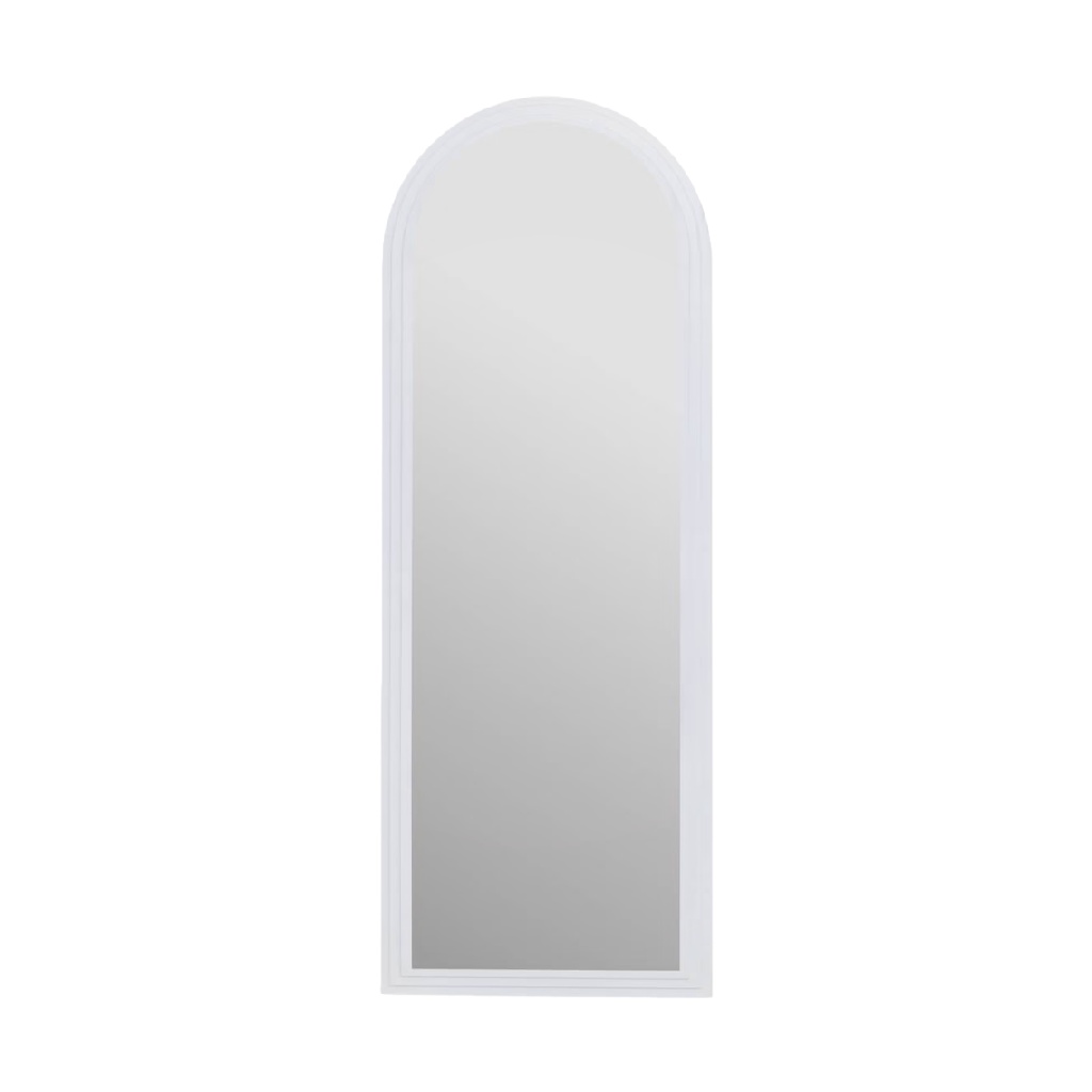 White Arched Wall Mirror, Minimal Slim Frame-jessehenry.shop